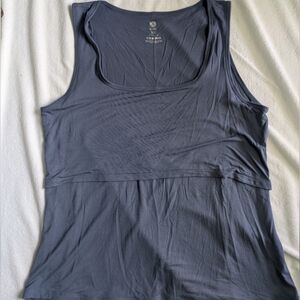 Kindred Bravely Blue Gray Fitted Nursing Sleeveless Tank Top